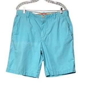 IZOD Mens Blue Linen Shorts